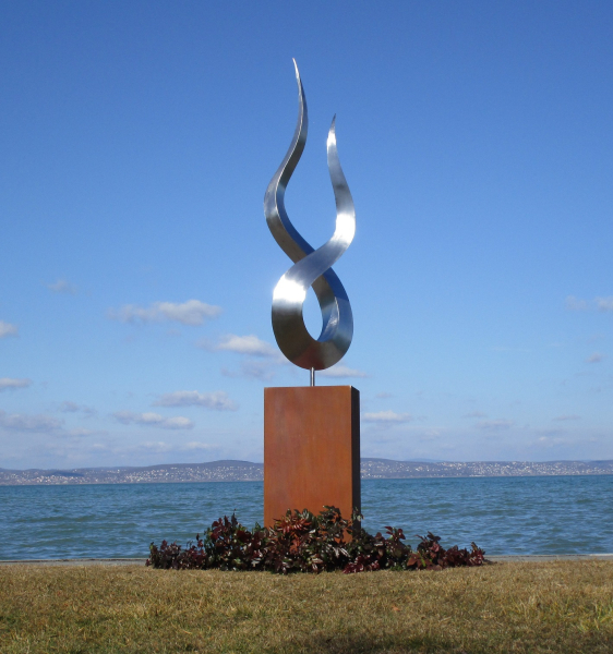 Huge flame sculpture garden